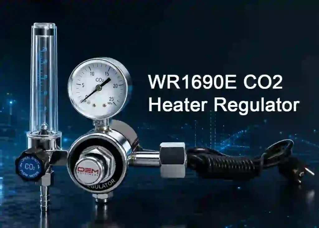 WR1690E CO2 heater regulator with flowmeter – DEM Machinery