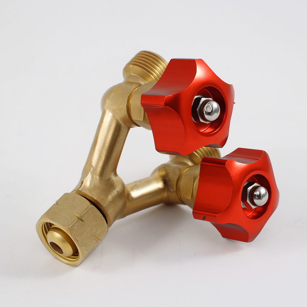 Y piece fitting with valve